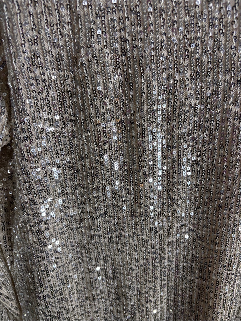 Sequin Long-Sleeve Tee with Cream Mesh Yoke - Picture 4 of 7
